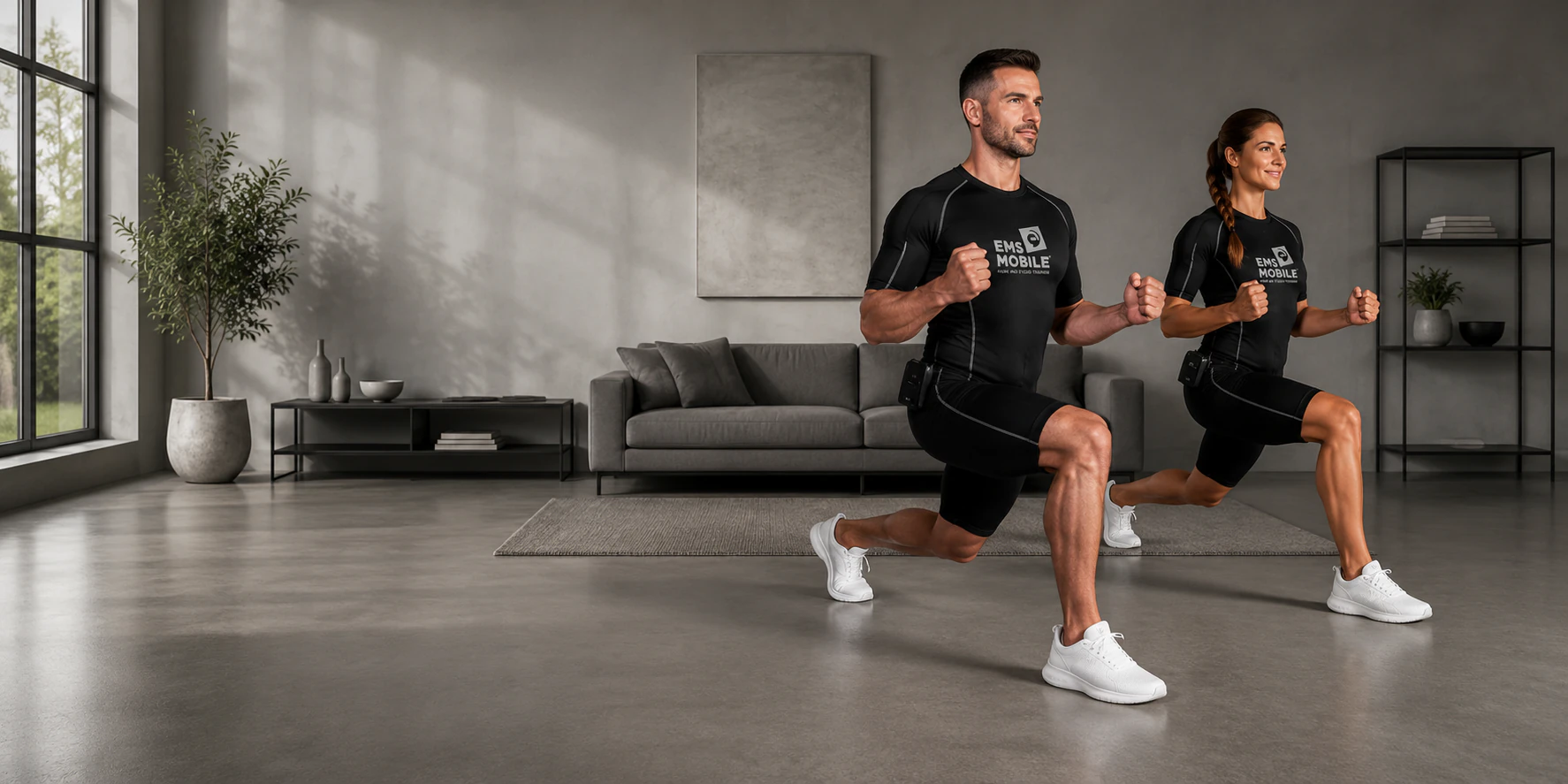 Paar beim EMS-Training — 20 Minuten Ganzkörper-Workout