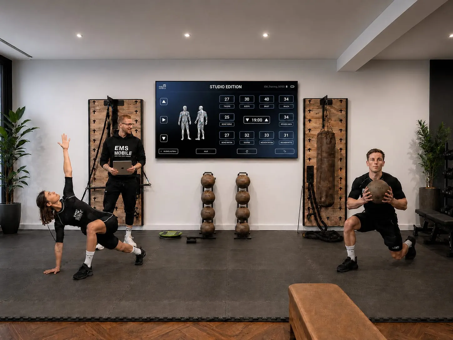 EMS Mobile Studio — Personal-Training am Studio-Edition-Display
